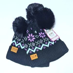 Simply Southern Mommy and Me Beanie Hat Black